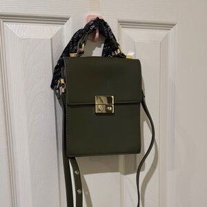 Zara Saffiano Crossbody Bag